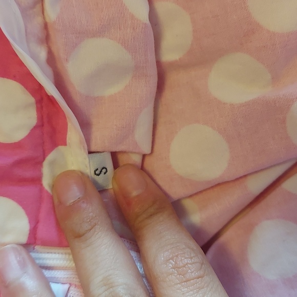 Pink swing skirt with white polka dots- Size Small - Picture 4 of 10